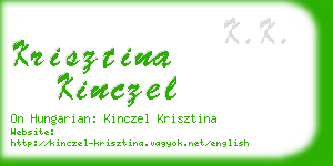 krisztina kinczel business card